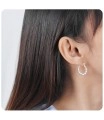 Silver Hoop Earring HO-2575